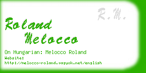 roland melocco business card